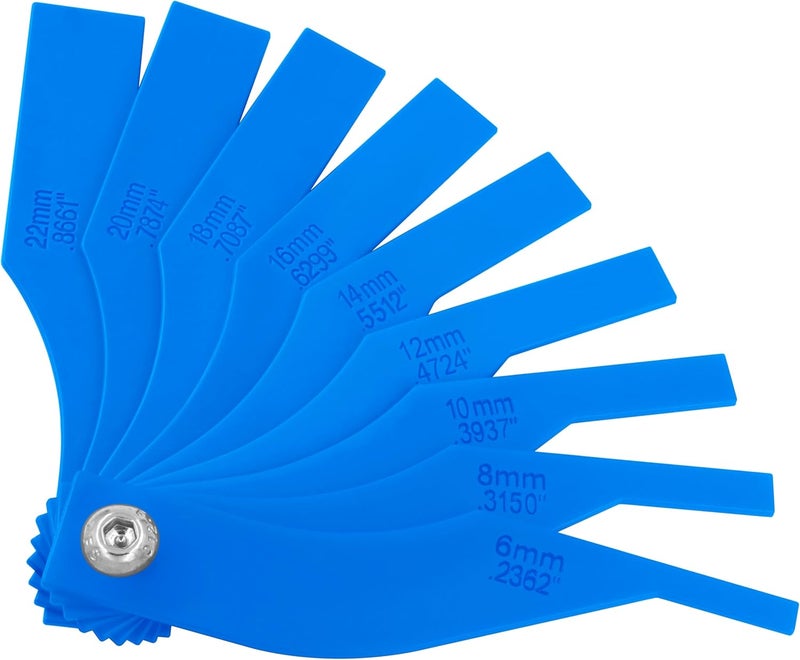 FWTW 83400 Brake Lining Thickness Gauge Set (Commercial Truck) Includes 9 Blades of Different Sizes ranging Between 6-22 mm (0.2362" - 0.8661") - Image 1